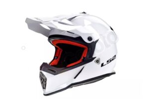 LS2 MX437 FAST EVO SOLID WHITE cross enduro helmet