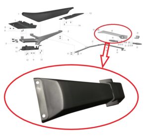 Top plastic rear fender light mount on Talaria Sting L1e