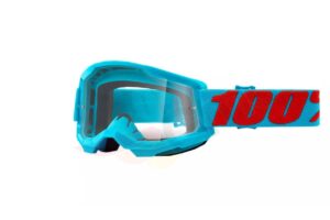 Motorcycle goggles 100% Procent model Strata 2 Summit light blue, clear glass