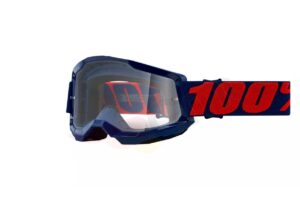 Motorcycle goggles 100% Procent model Strata 2 Masego dark blue - clear glass