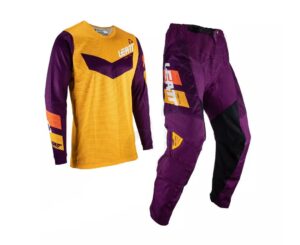Leatt biker cross enduro jersey + pants 3.5 indigo/purple/orange