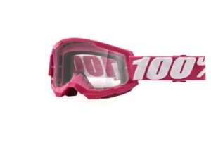 Motorcycle goggles 100% Procent model Strata 2 Fletcher pink, clear glass