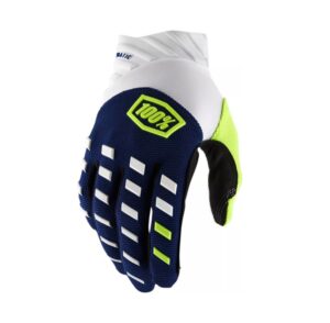 Motorcycle gloves 100% Procent Airmatic white-dark blue