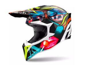 Helmet Airoh Wraaap Feel Blue/Red Gloss - WRA-F55 cross enduro