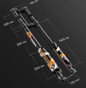 FastAce ALX13RC 2.0 front fork on Sur-ron X/L1e/Talaria sting