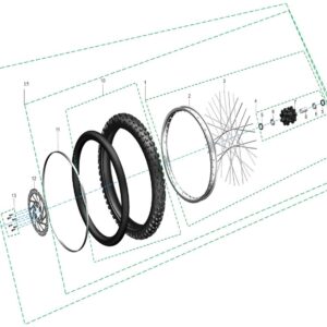 rozpěrka předního kola levá Pro  20x25x20 Talaria