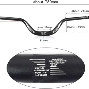 řidítka 780 m šíře  zdvih 90mm černé