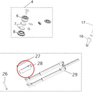 Levý - chránič vidlice KKE dětská verze KKE