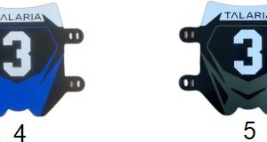 plast přední s číslem  modrý Talaria