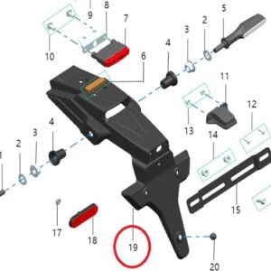 držák RZ blikačů a světla Komodo Talaria