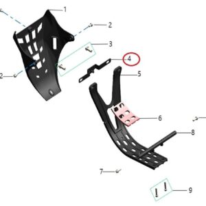 držák plastu pod motor Komodo Talaria