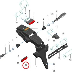 odrazka zadní Komodo Talaria