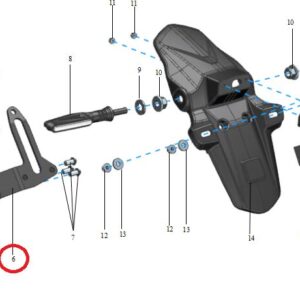 držák zadniho blatniku L1e XXX Talaria